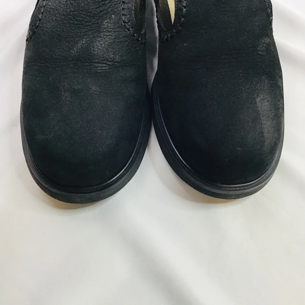 ROCKPORT Size 9 1/2 Mary Jane Loafer Flats Shoes Suede Leather Buckle Black - Picture 6 of 11